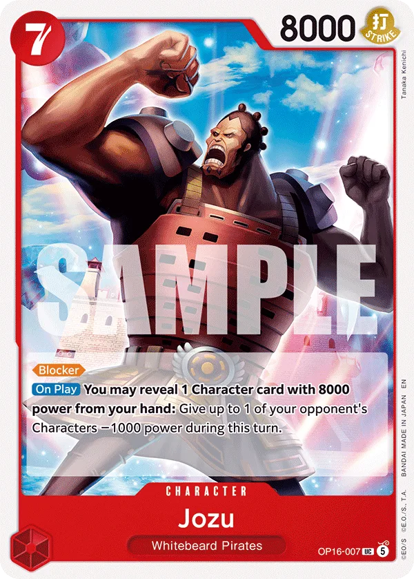 Carte Joz OP16-007 Uncommon — One Piece TCG OP-16 BOOSTER PACK -THE TIME OF BATTLE- (Bandai)