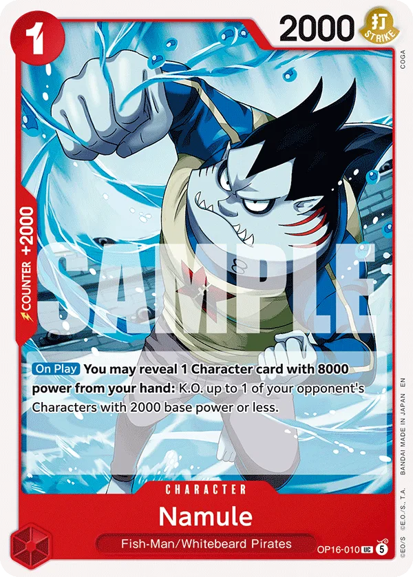 Carte Namur OP16-010 Uncommon — One Piece TCG OP-16 BOOSTER PACK -THE TIME OF BATTLE- (Bandai)