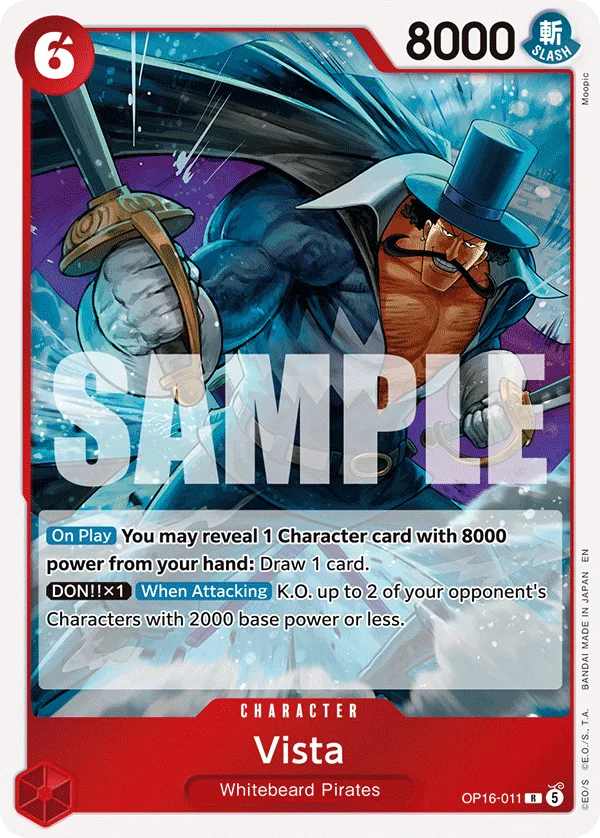 Carte Vista OP16-011 Rare — One Piece TCG OP-16 BOOSTER PACK -THE TIME OF BATTLE- (Bandai)