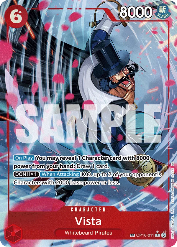 Carte Treasure Rare Vista OP16-011_p1 (TR FR + EN) — One Piece TCG OP-16 BOOSTER PACK -THE TIME OF BATTLE- (Bandai)