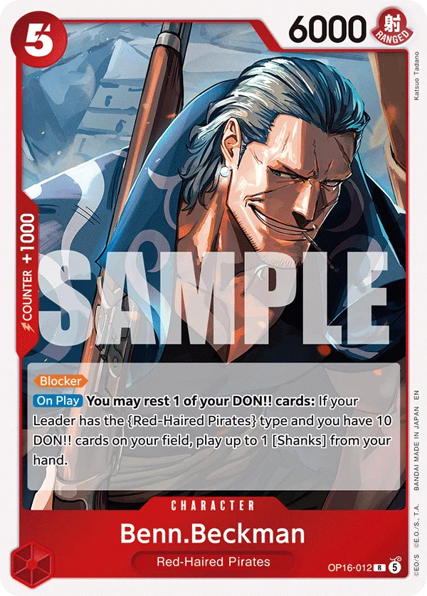 Carte Ben Beckmann OP16-012 Rare — One Piece TCG OP-16 BOOSTER PACK -THE TIME OF BATTLE- (Bandai)