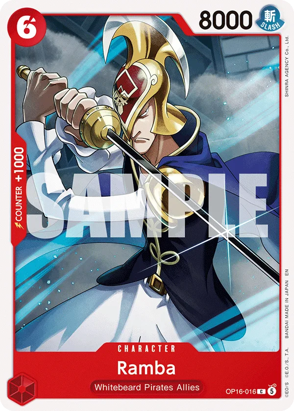 Carte Ramba OP16-016 Common — One Piece TCG OP-16 BOOSTER PACK -THE TIME OF BATTLE- (Bandai)