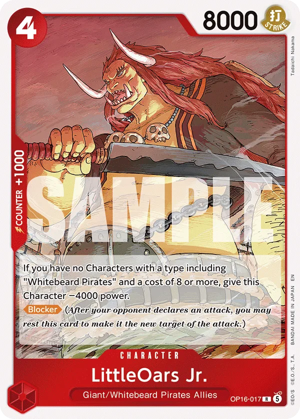 Carte Little Oz Junior OP16-017 Rare — One Piece TCG OP-16 BOOSTER PACK -THE TIME OF BATTLE- (Bandai)