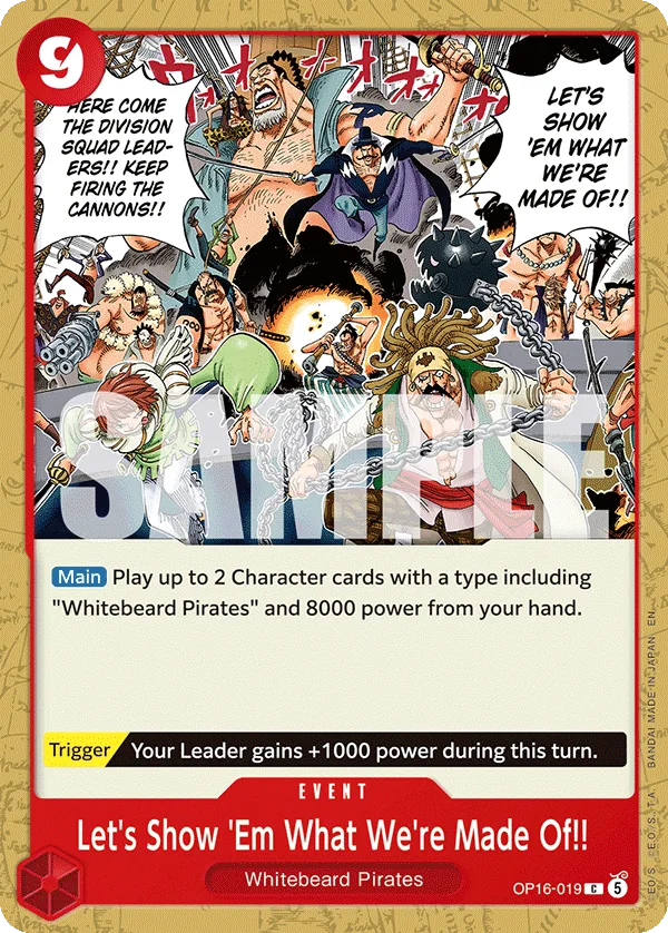 Carte On va leur montrer de quoi on est capables&nbsp;!! OP16-019 Common — One Piece TCG OP-16 BOOSTER PACK -THE TIME OF BATTLE- (Bandai)