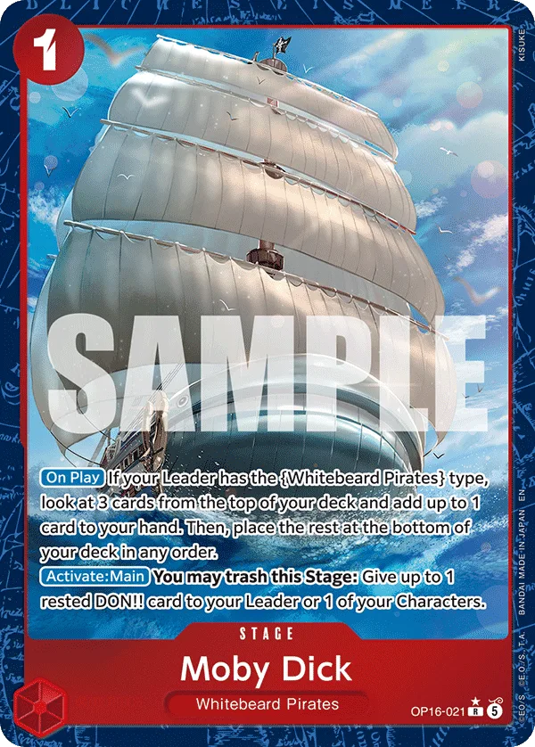 Carte Moby Dick OP16-021_p1 Rare Alt Art — One Piece TCG OP-16 BOOSTER PACK -THE TIME OF BATTLE- (Bandai)
