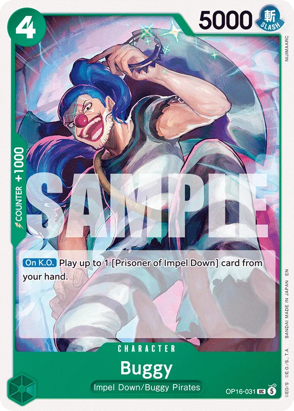 Carte Baggy OP16-031 Uncommon — One Piece TCG OP-16 BOOSTER PACK -THE TIME OF BATTLE- (Bandai)