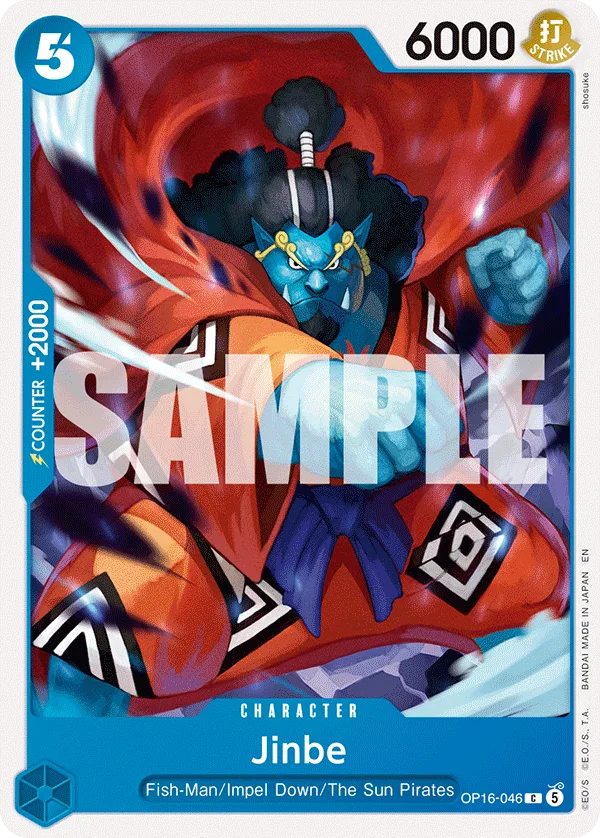 Carte Jinbe OP16-046 Common — One Piece TCG OP-16 BOOSTER PACK -THE TIME OF BATTLE- (Bandai)