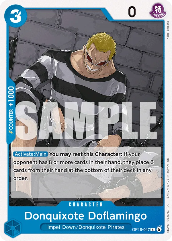 Carte Don Quijote Doflamingo OP16-047 Common — One Piece TCG OP-16 BOOSTER PACK -THE TIME OF BATTLE- (Bandai)