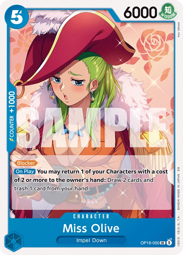 Carte Miss Olive OP16-050 Uncommon — One Piece TCG OP-16 BOOSTER PACK -THE TIME OF BATTLE- (Bandai)