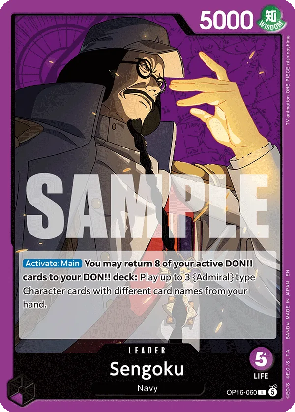 Carte Sengoku OP16-060 Leader — One Piece TCG OP-16 (Bandai)