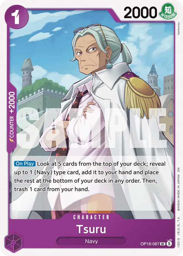 Carte Tsuru OP16-067 Uncommon — One Piece TCG OP-16 BOOSTER PACK -THE TIME OF BATTLE- (Bandai)