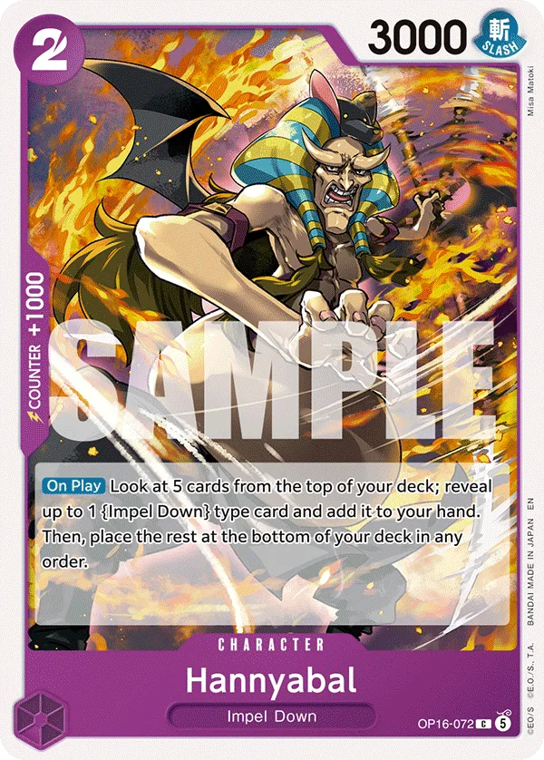 Carte Hannyabal OP16-072 Common — One Piece TCG OP-16 BOOSTER PACK -THE TIME OF BATTLE- (Bandai)