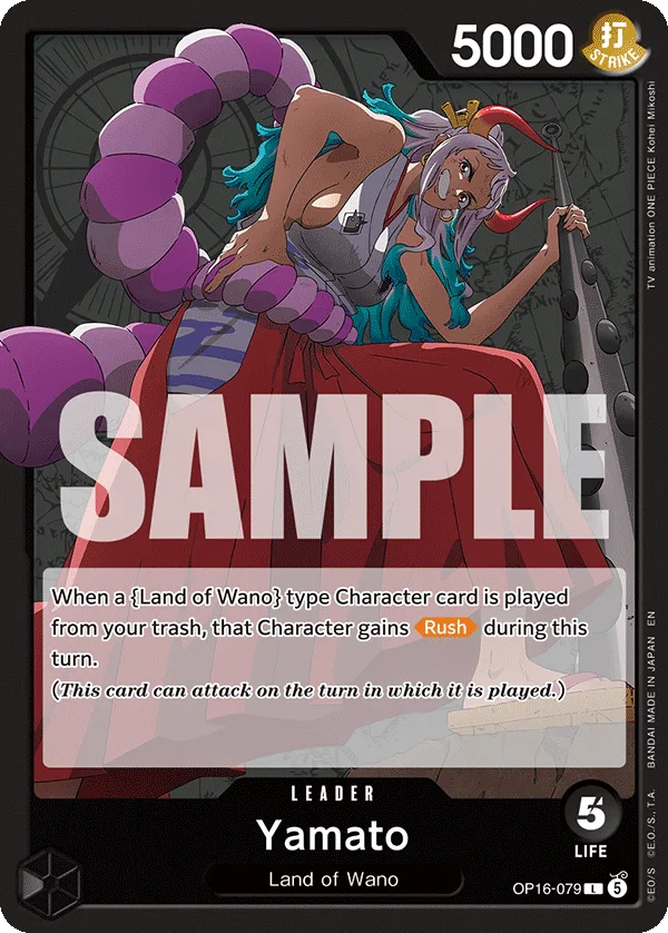 Carte Yamato OP16-079 Leader — One Piece TCG OP-16 (Bandai)