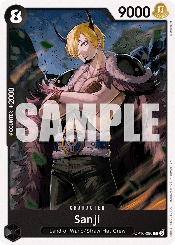 Carte Sanji OP16-086 Common — One Piece TCG OP-16 BOOSTER PACK -THE TIME OF BATTLE- (Bandai)
