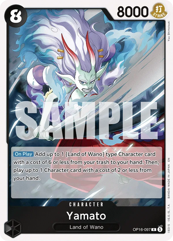 Carte Yamato OP16-097 Rare — One Piece TCG OP-16 BOOSTER PACK -THE TIME OF BATTLE- (Bandai)