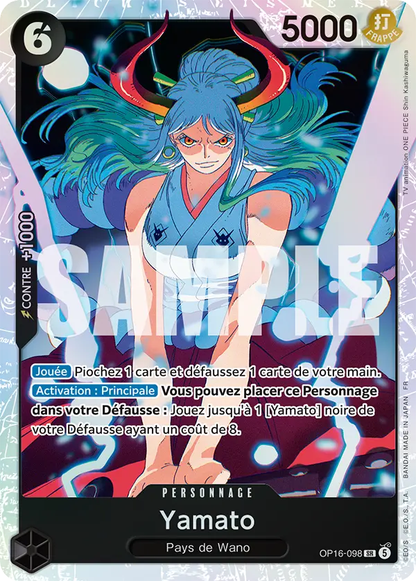 Carte Yamato OP16-098 Super Rare OP-16 — One Piece TCG (Bandai)