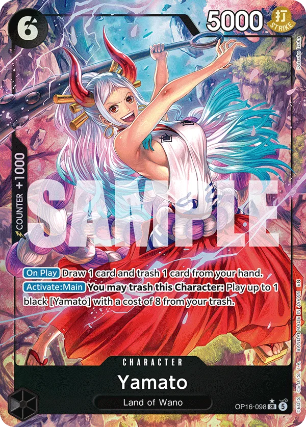 Carte Yamato OP16-098_p1 Super Rare Alt Art — One Piece TCG OP-16 BOOSTER PACK -THE TIME OF BATTLE- (Bandai)