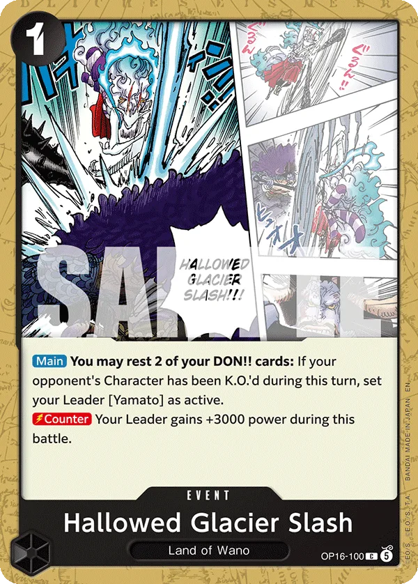 Carte Entaille de Glace Sacrée OP16-100 Common — One Piece TCG OP-16 BOOSTER PACK -THE TIME OF BATTLE- (Bandai)