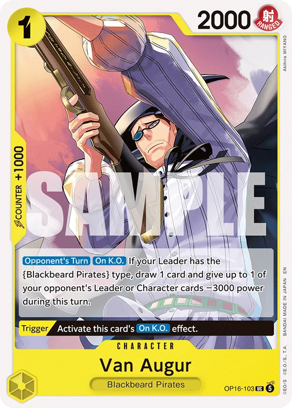 Carte Van Auger OP16-103 Uncommon — One Piece TCG OP-16 (Bandai)