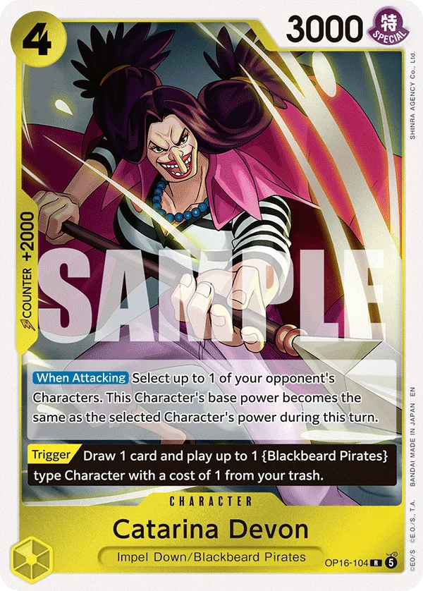Carte Catarina Devon OP16-104 Rare — One Piece TCG OP-16 BOOSTER PACK -THE TIME OF BATTLE- (Bandai)