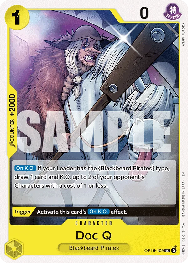 Carte Doc Q OP16-109 Uncommon — One Piece TCG OP-16 (Bandai)
