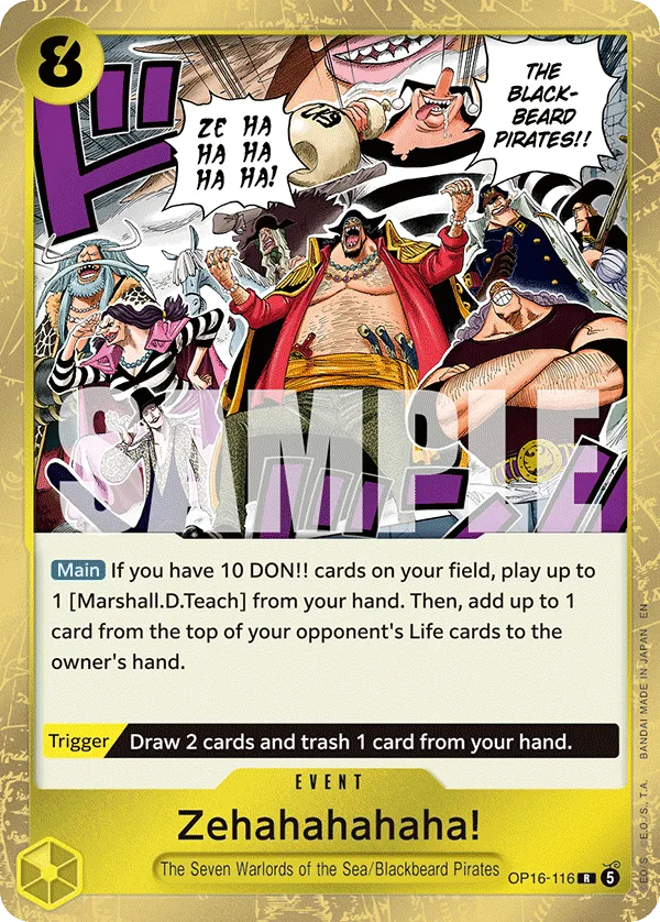 Carte Gyé ha ha ha ha !! OP16-116 Rare — One Piece TCG OP-16 BOOSTER PACK -THE TIME OF BATTLE- (Bandai)