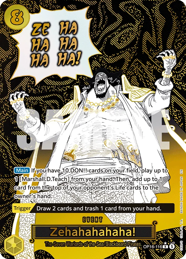 Carte Gyé ha ha ha ha !! OP16-116_p1 Rare Alt Art — One Piece TCG OP-16 BOOSTER PACK -THE TIME OF BATTLE- (Bandai)