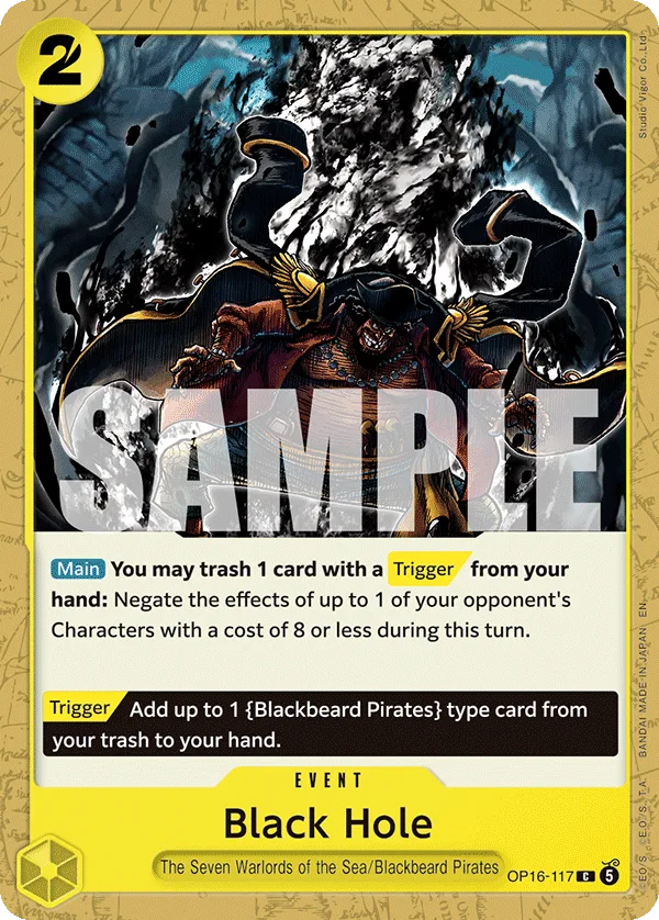 Carte Black Hole OP16-117 Common — One Piece TCG OP-16 BOOSTER PACK -THE TIME OF BATTLE- (Bandai)