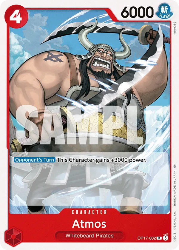 Carte Atmos OP17-002 Common — One Piece TCG OP-17 (Bandai)