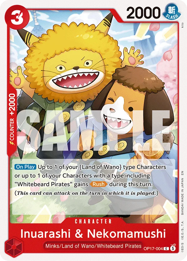 Carte Caborage et Chavipère OP17-004 Common — One Piece TCG OP-17 (Bandai)