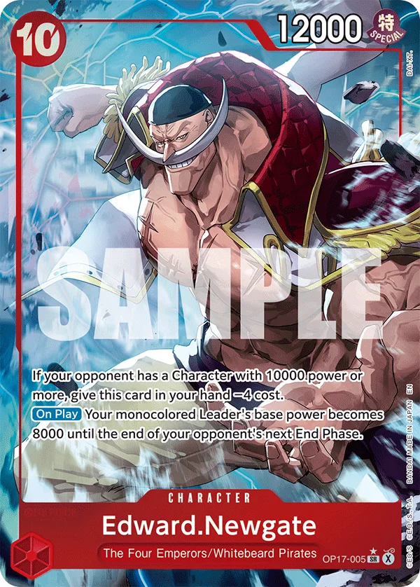 Carte Edward Newgate OP17-005_p1 Super Rare — One Piece TCG OP-17 (Bandai)