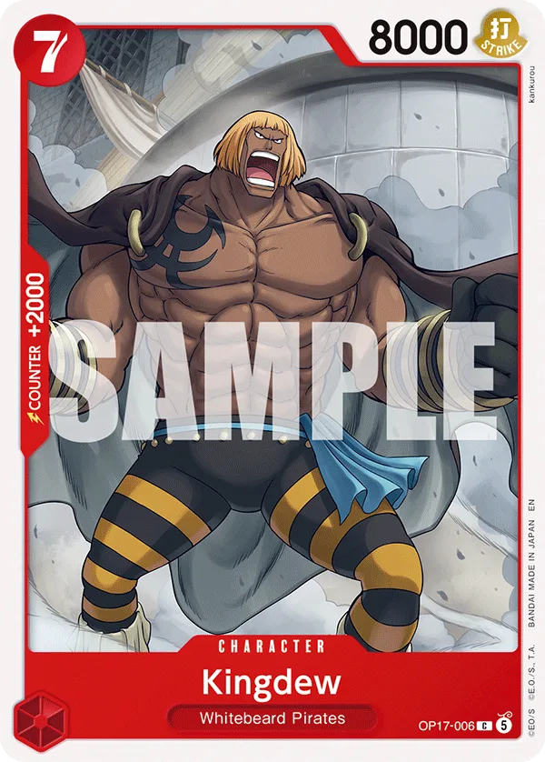 Carte Kingdew OP17-006 Common — One Piece TCG OP-17 BOOSTER PACK -THE WORLD’S STRONGEST WARRIORS- (Bandai, 2026-08-28)