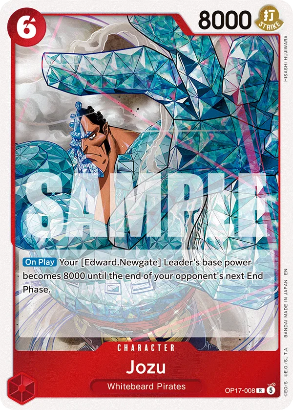 Carte Joz OP17-008 Rare — One Piece TCG OP-17 BOOSTER PACK -THE WORLD’S STRONGEST WARRIORS- (Bandai, 2026-08-28)