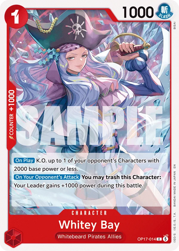 Carte Whitey Bay OP17-014 Common — One Piece TCG OP-17 BOOSTER PACK -THE WORLD’S STRONGEST WARRIORS- (Bandai, 2026-08-28)