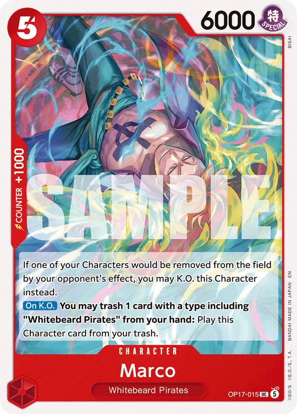 Carte Marco OP17-015 Uncommon — One Piece TCG OP-17 BOOSTER PACK -THE WORLD’S STRONGEST WARRIORS- (Bandai, 2026-08-28)