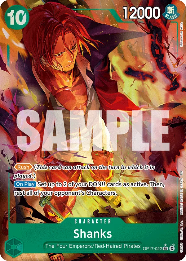 Carte Shanks OP17-022_p1 Super Rare — One Piece TCG OP-17 (Bandai)