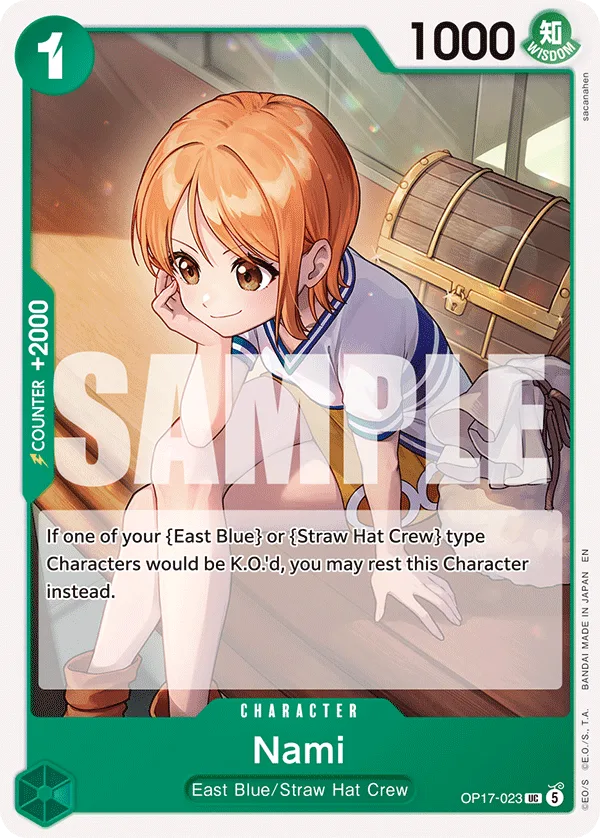 Carte Nami OP17-023 Uncommon — One Piece TCG OP-17 (Bandai)
