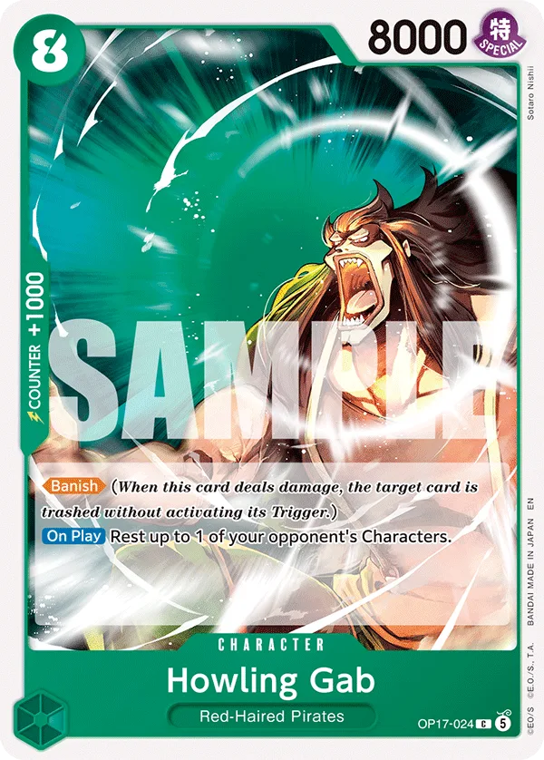 Carte Howling Gab OP17-024 Common — One Piece TCG OP-17 (Bandai)