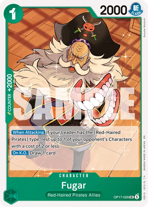 Carte Fugah OP17-026 Uncommon — One Piece TCG OP-17 BOOSTER PACK -THE WORLD’S STRONGEST WARRIORS- (Bandai, 2026-08-28)