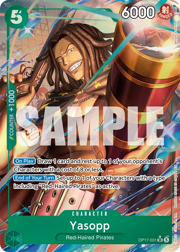 Carte Yasopp OP17-031_p1 Super Rare — One Piece TCG OP-17 (Bandai)