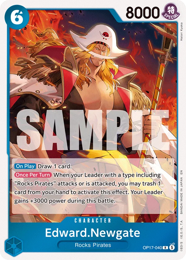 Carte Edward Newgate OP17-040 Rare — One Piece TCG OP-17 (Bandai)