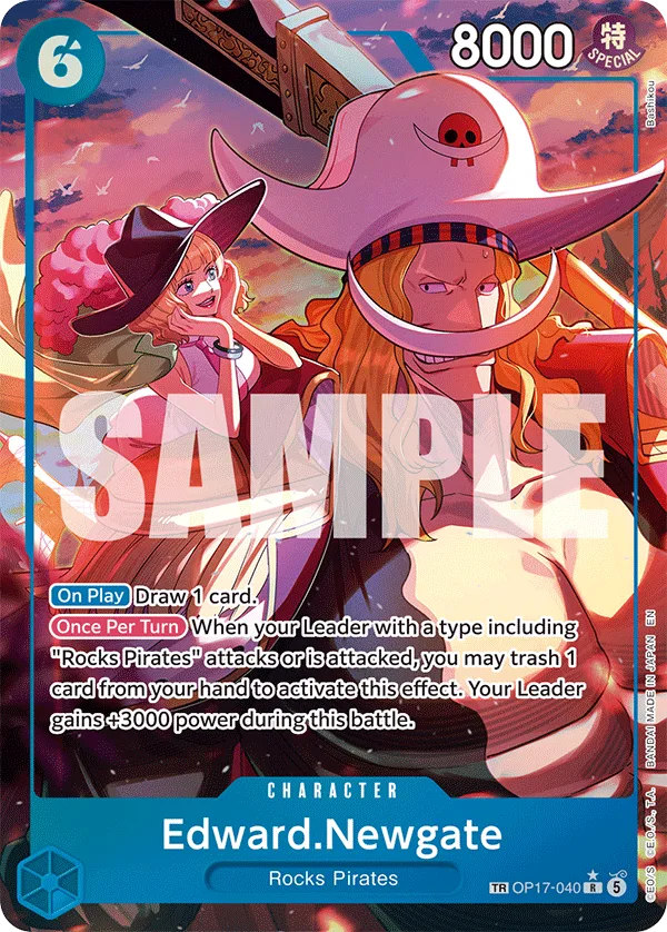 Carte Edward.Newgate OP17-040_p1 Treasure Rare — One Piece TCG OP-17 (Bandai)