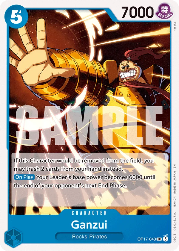 Carte Ganzui OP17-043 Uncommon — One Piece TCG OP-17 (Bandai)