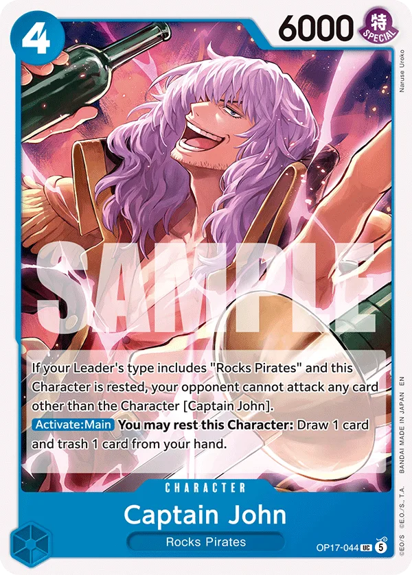 Carte Captain John OP17-044 Uncommon — One Piece TCG OP-17 (Bandai)