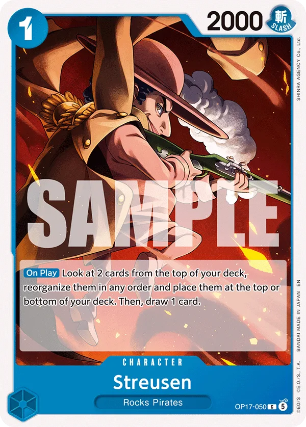 Carte Streusen OP17-050 Common — One Piece TCG OP-17 (Bandai)