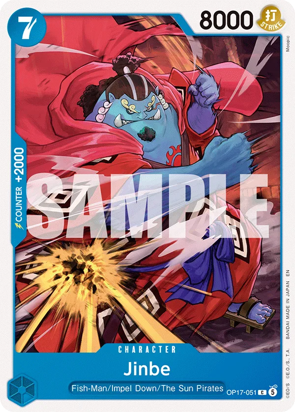 Carte Jinbe OP17-051 Common — One Piece TCG OP-17 BOOSTER PACK -THE WORLD’S STRONGEST WARRIORS- (Bandai, 2026-08-28)
