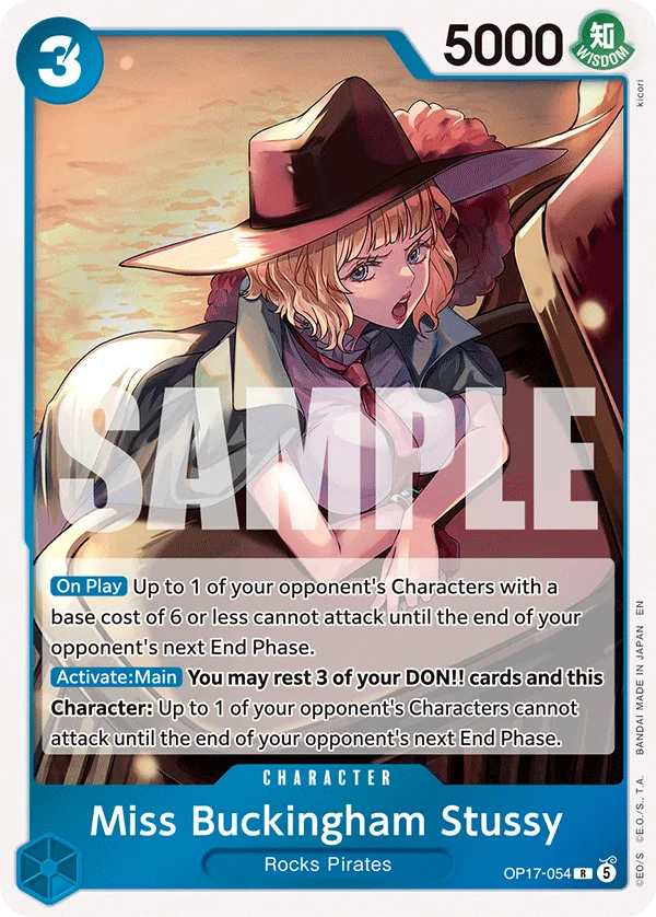 Carte Miss Buckingham Stussy OP17-054 Rare — One Piece TCG OP-17 (Bandai)