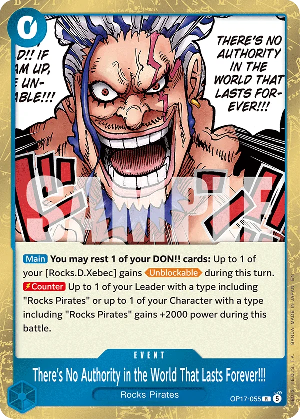 Carte Aucun pouvoir n'est éternel&nbsp;!! OP17-055 Rare — One Piece TCG OP-17 BOOSTER PACK -THE WORLD’S STRONGEST WARRIORS- (Bandai, 2026-08-28)
