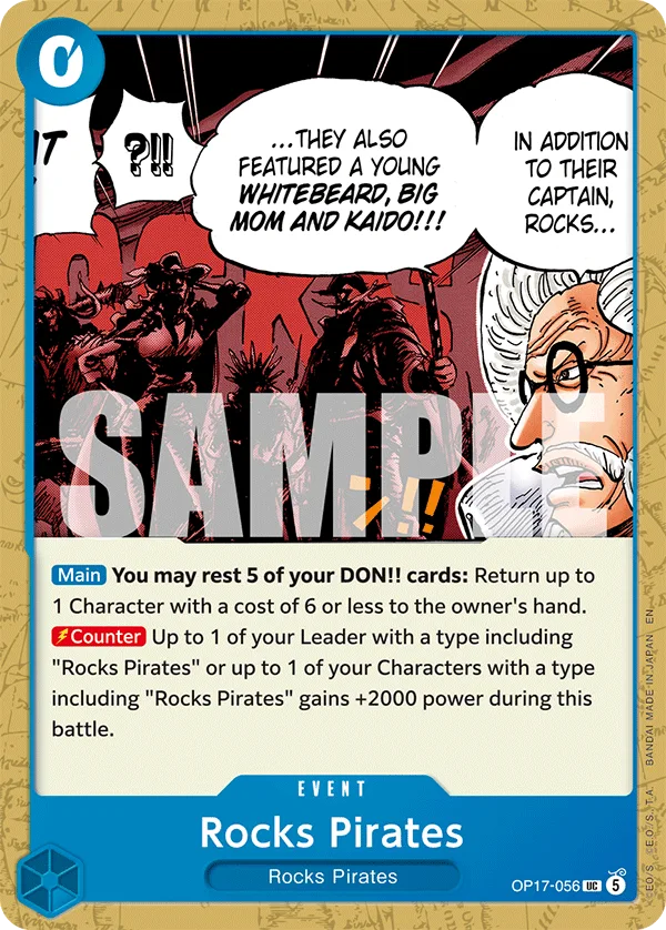Carte Équipage de Rocks OP17-056 Uncommon — One Piece TCG OP-17 BOOSTER PACK -THE WORLD’S STRONGEST WARRIORS- (Bandai, 2026-08-28)