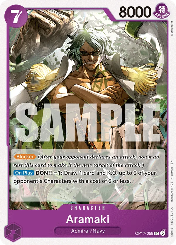 Carte Aramaki OP17-059 Uncommon — One Piece TCG OP-17 (Bandai)